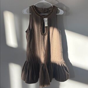 ANTHROPOLOGIE BEADED KEYHOLE SLEEVELESS MINI DRESS